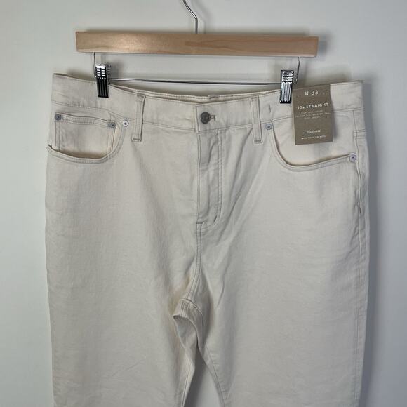 Madewell The '90s Straight Jean Vintage Canvas Size 33 NM515 Stretch High Rise - Picture 6 of 13